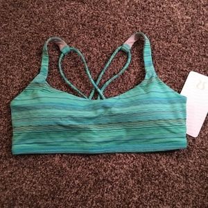 Lululemon strappy teal sports bra